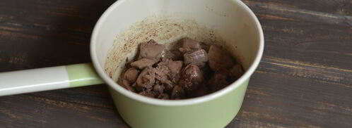 куриная печень в сметане. Шаг 3