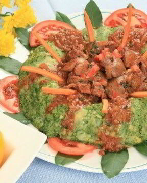 Куриная печень в томатном соусе по-гречески