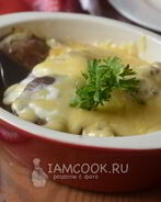 Куриная печень запеченная с сыром