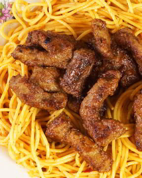 Печень говядины в коньяке