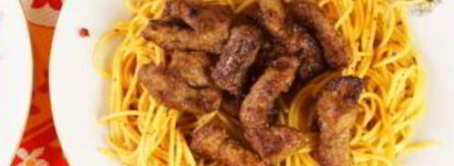 печень говядины в коньяке. Шаг 9