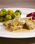 Печень говяжья со сметаной