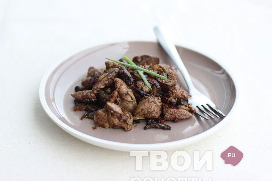 Рецепт печень с грибами