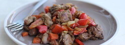 печень с овощами. Шаг 7