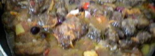 печень с яблоками и черной смородиной. Шаг 9