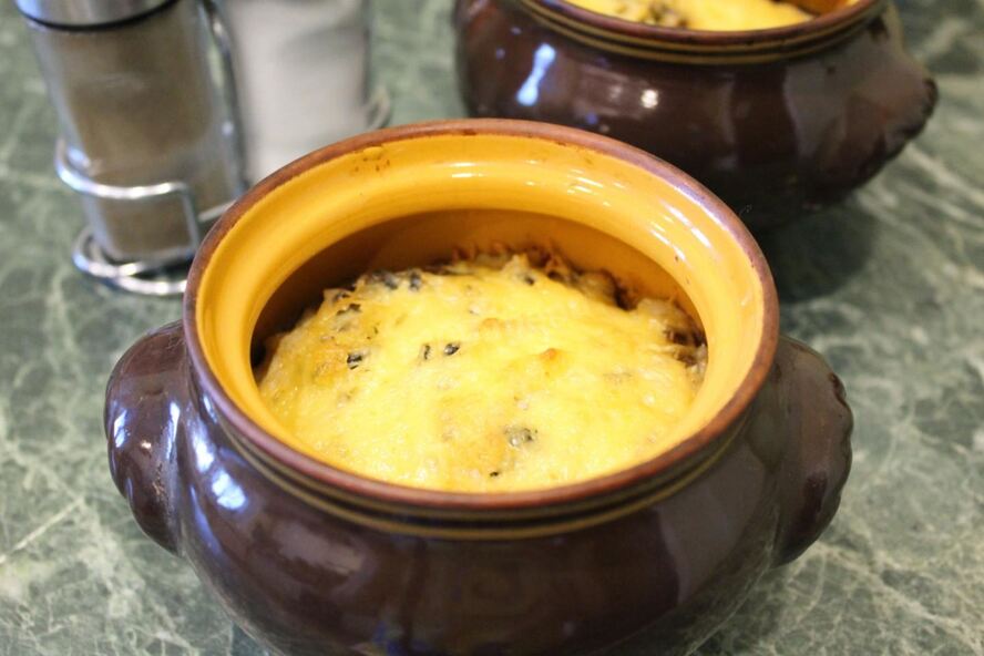 Рецепт печень в горшочках по-русски