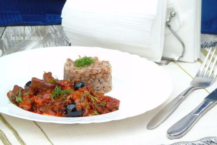 Рецепт печенка в пикантном соусе