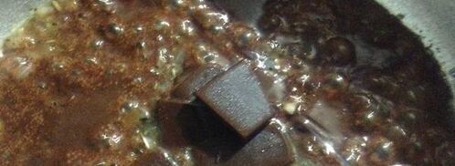 жареная фуагра с шоколадным соусом. Шаг 6