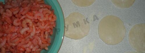 пельмени с креветками и сыром. Шаг 5