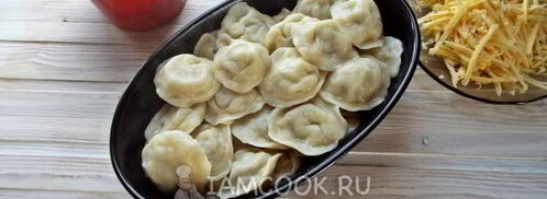 пельмени с сыром и сметаной в духовке. Шаг 7