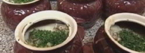 пельмени в горшочках с печенью. Шаг 12