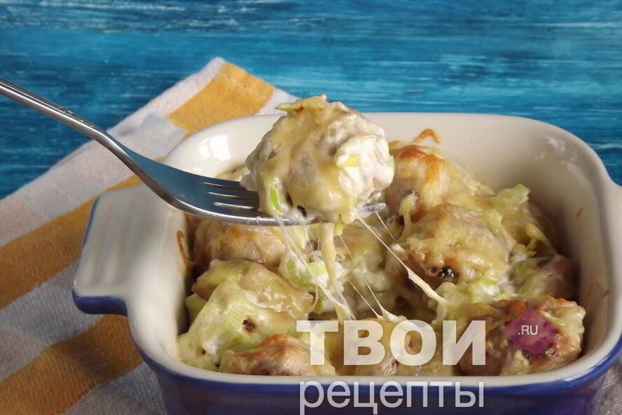 Рецепт пельмени, запеченные со сметаной и сыром