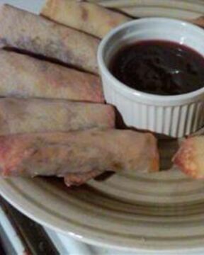 Простые куриные вонтоны трубочки