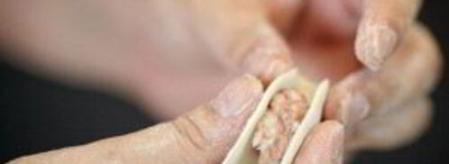 тесто на пельмени на молоке. Шаг 11