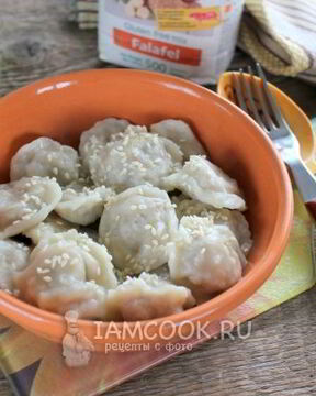 Веганские пельмени с фалафелем