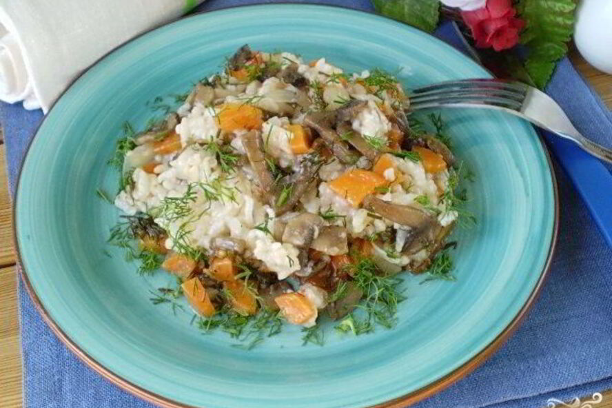 Рецепт овощной плов с грибами