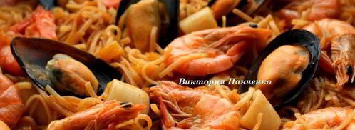 паэлья с пастой и морепродуктами фидеуа. Шаг 10