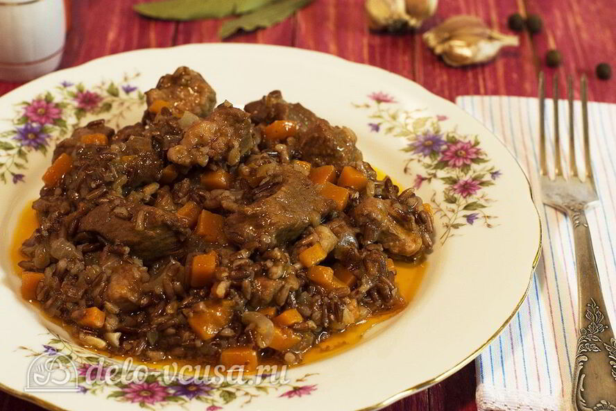 Рецепт плов из красного риса