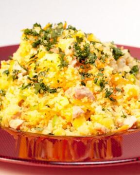 Плов из кускуса с кроликом