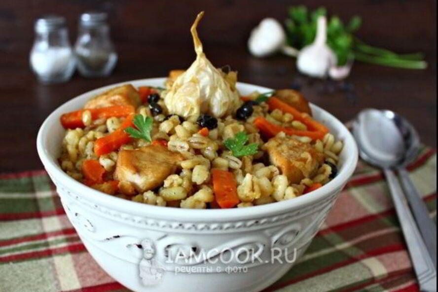 Рецепт плов из перловки в мультиварке