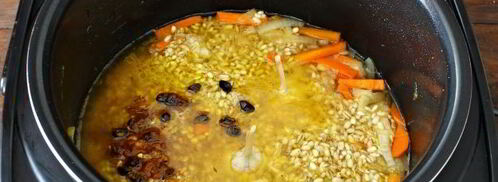 плов из перловки в мультиварке. Шаг 7