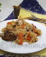 Плов по-домашнему со свиными ребрами