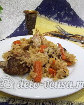 Плов по-домашнему со свиными ребрами