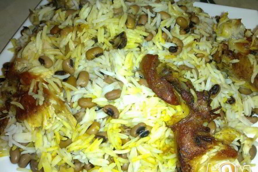 Рецепт плов с фасолью черноглазка