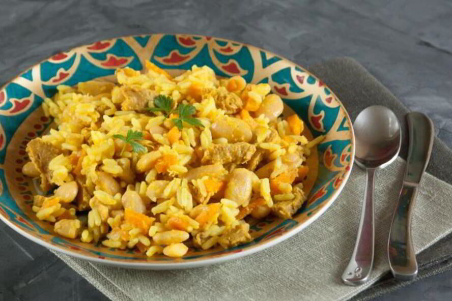 Рецепт плов с фасолью