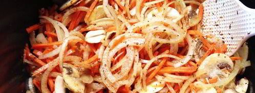 плов с грибами в мультиварке. Шаг 5