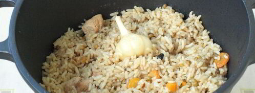 плов с индейкой и машем. Шаг 7