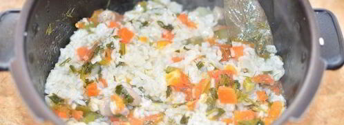 плов с куриными сердечками в мультиварке. Шаг 5