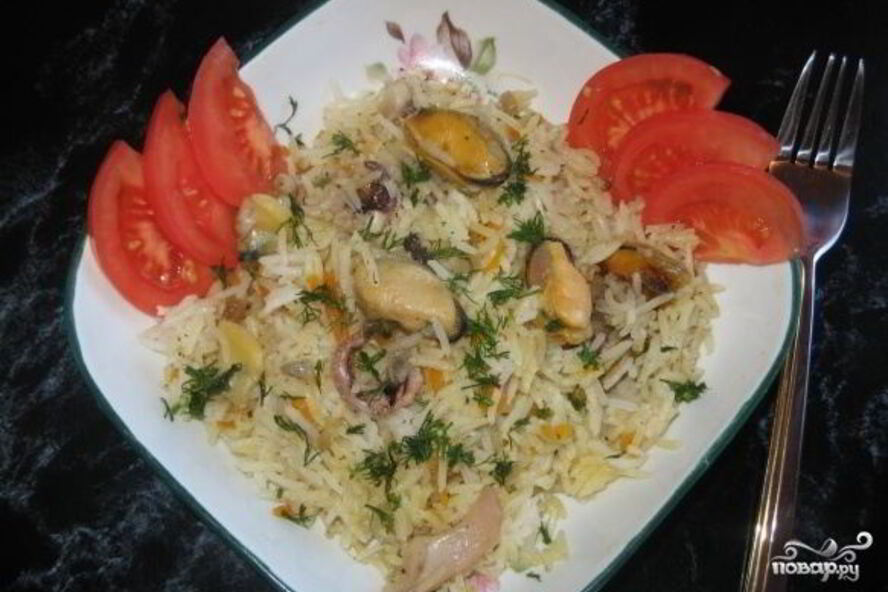 Рецепт плов с морепродуктами