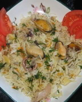 Плов с морепродуктами