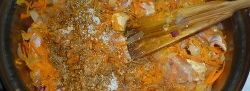 плов с мясом кролика и коричневым рисом. Шаг 4