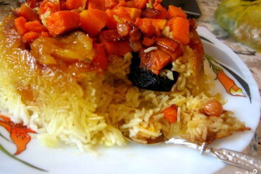 Рецепт плов с тыквой и сухофруктами