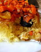 Плов с тыквой и сухофруктами