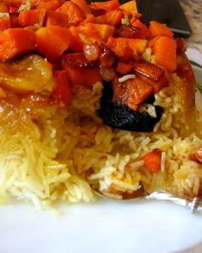 Плов с тыквой и сухофруктами