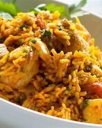 Плов узбекский с курицей и барбарисом