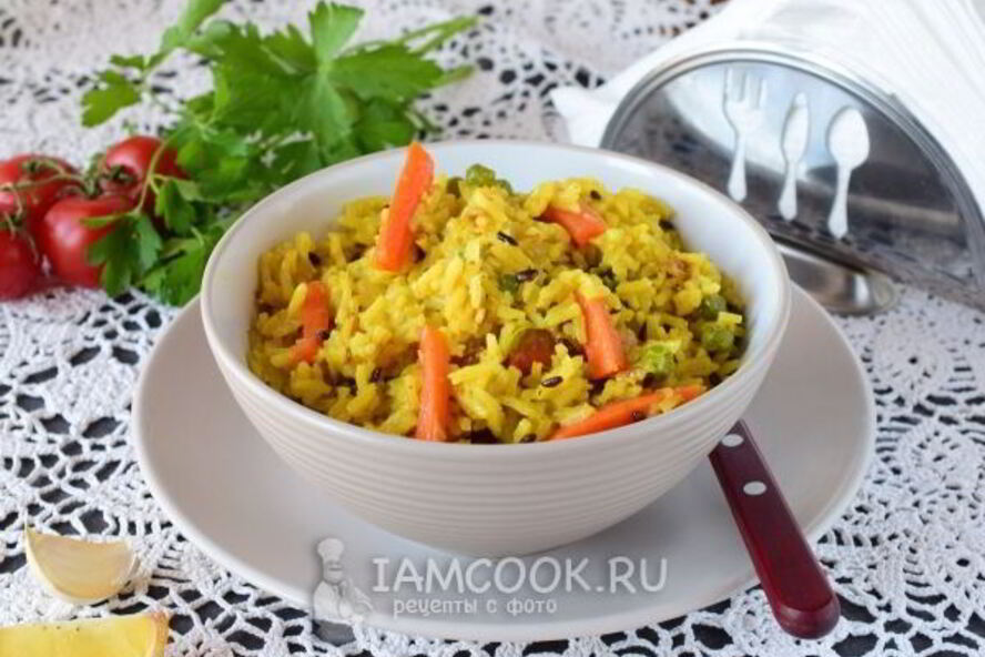 Рецепт постный плов с овощами