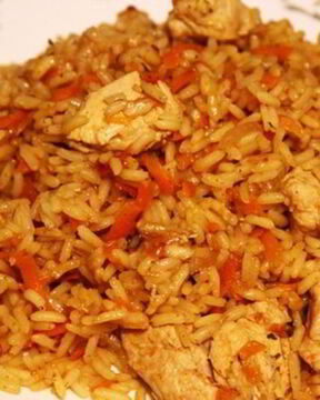 Вкусный плов с курицей