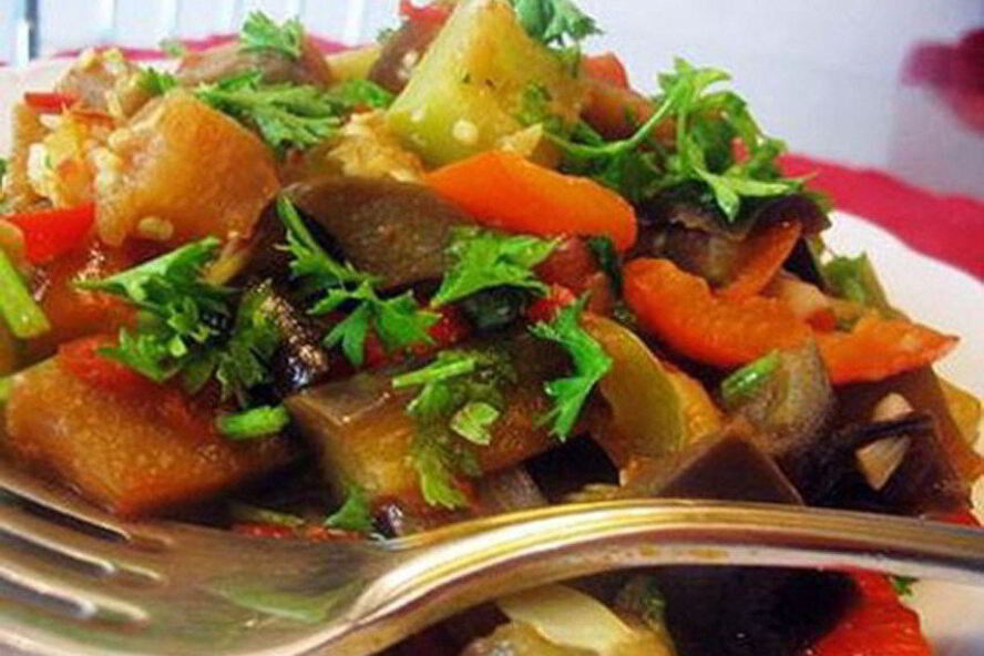 Рецепт ароматное овощное рагу с зеленью