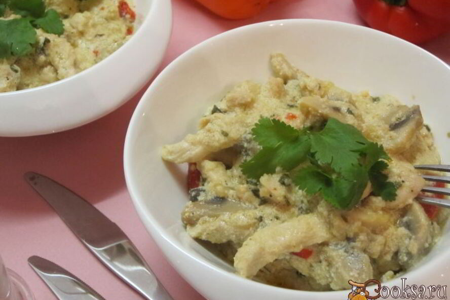 Рецепт фрикасе из курицы с грибами