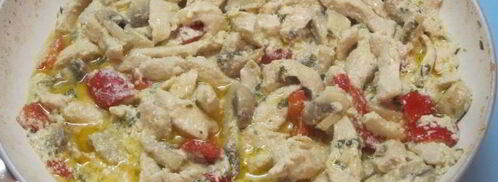 фрикасе из курицы с грибами. Шаг 7