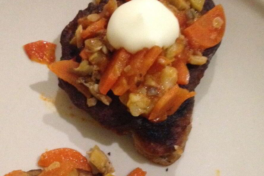 Рецепт гречневые оладушки с овощным рагу