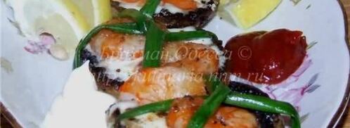 креветки в шляпе со сливочным сыром. Шаг 27