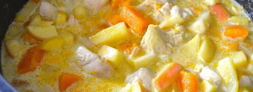 куриное рагу с тыквой и яблоками. Шаг 6