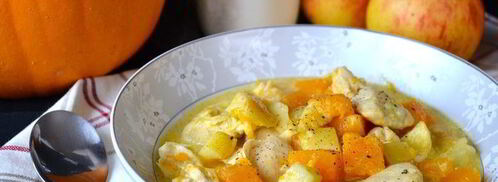 куриное рагу с тыквой и яблоками. Шаг 7