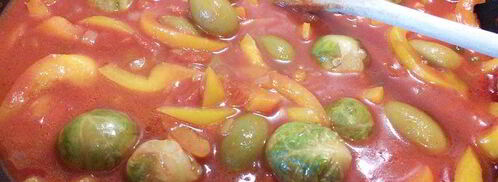 летнее овощное рагу с фасолью и лососем. Шаг 4