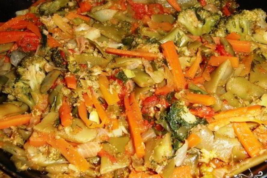 Рецепт овощное рагу с брокколи